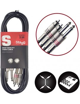 CABLE STAGG 2 JACK 2 RCA