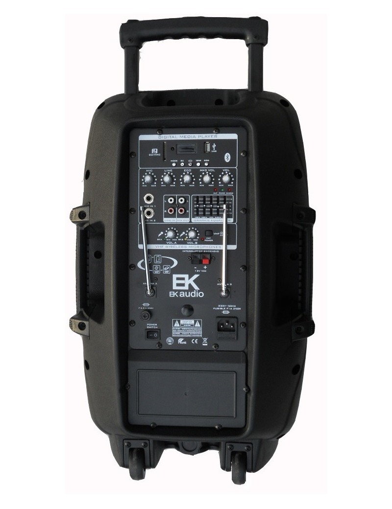 BAFLE ACTIVA EK AUDIO PORTÁTIL DE 15 CON...